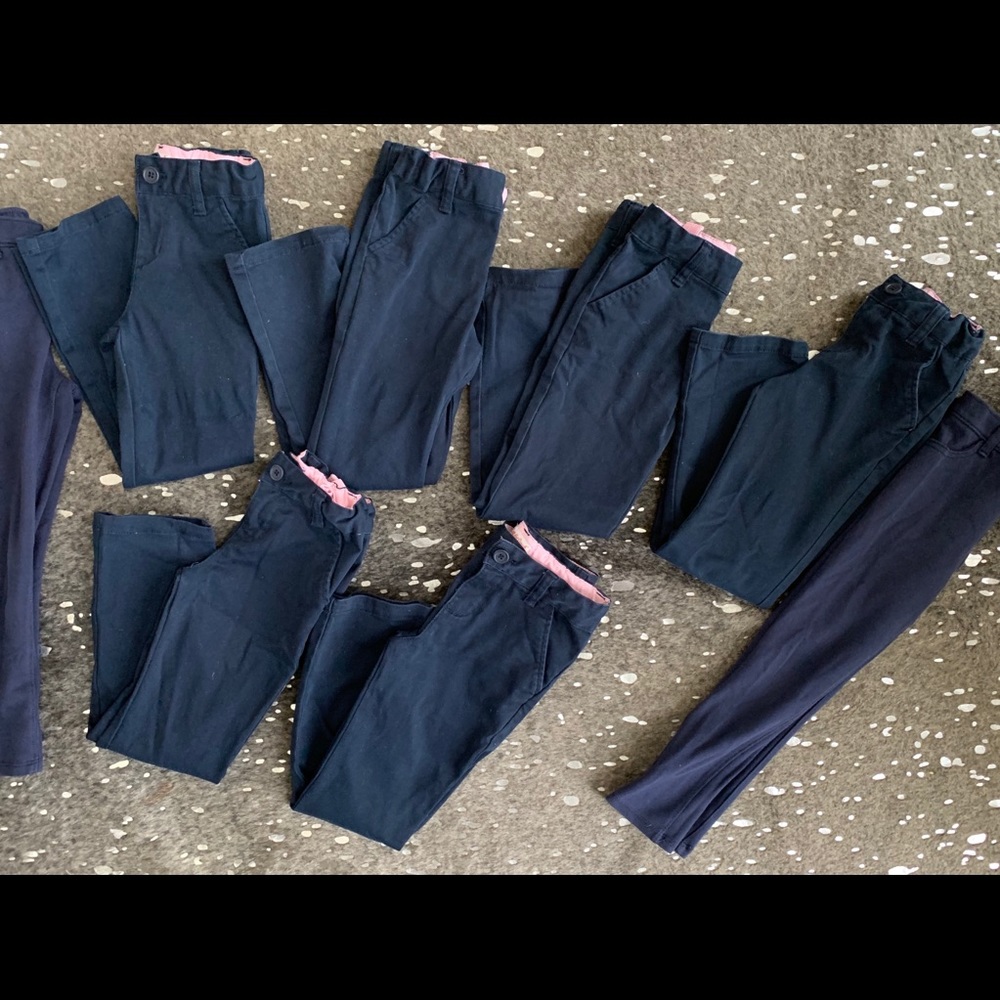 Girl Navy Uniform Bundle Sz 5 - 10 Pair Bundle
